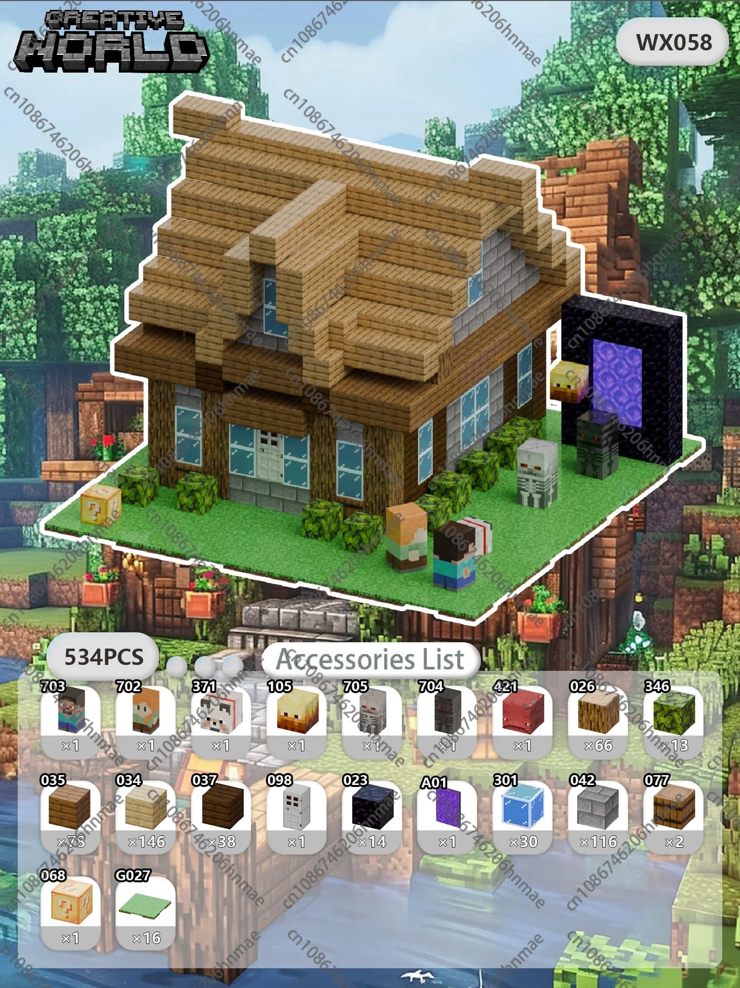 Zestaw Magnetycznych Klocków Kreatywnych™ - WX058-534pcs